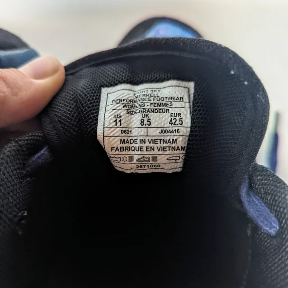 Merrell Alpine Night Sky Women’s Size 11 Black & Blue J004416 Sneaker Shoes - Picture 8 of 9